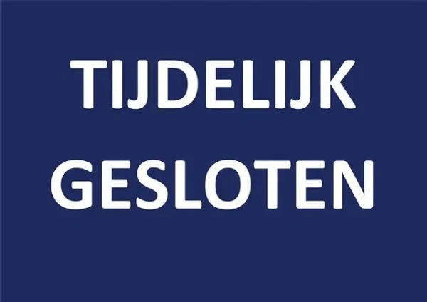 Tijdelijk gesloten